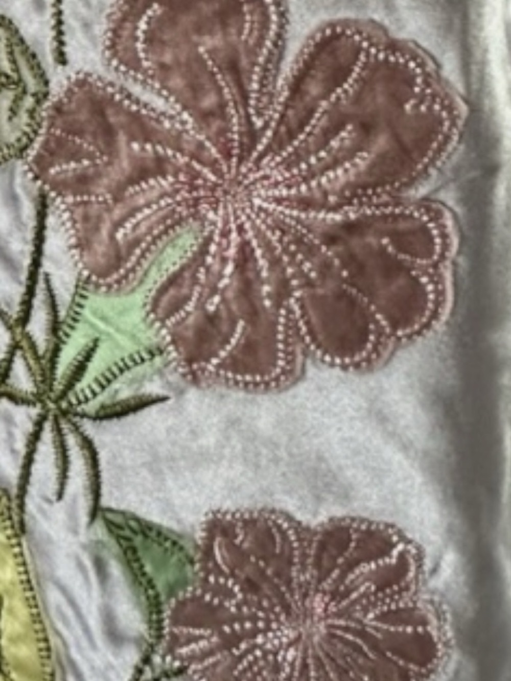 Gold Hawk Silk Camisole Silver Green Lace Floral Embroidered Luxury Slip - Picture 3 of 3
